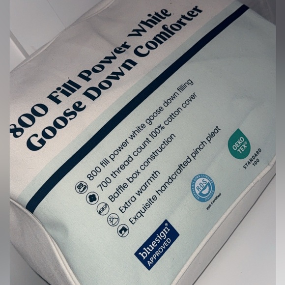 Puredown 800 fill White Goose Down Comforter King cloud puffy pinch pleat $729 - Picture 12 of 16